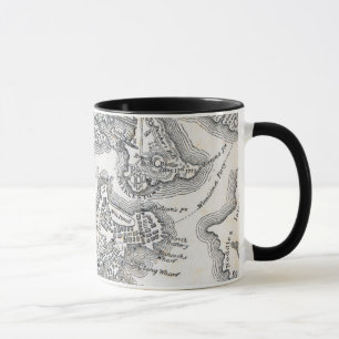 Mug Carte antique de Boston 1775-1776