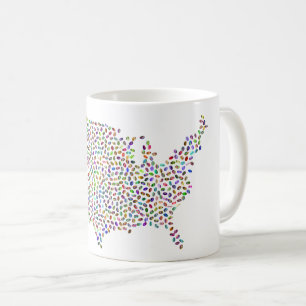 Mug carte café Amérique