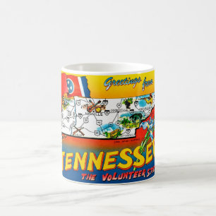 Mug Carte Colorée du Tennessee