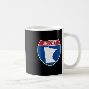 Mug Carte d'Andover Minnesota Panneau routier Intersta