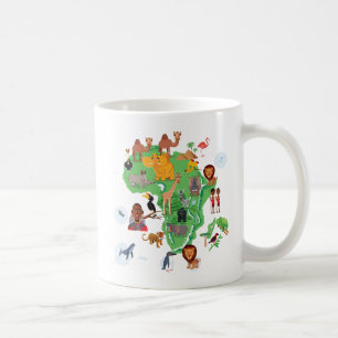 Mug Carte d'animaux de l'Afrique