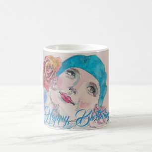 Mug Carte d'anniversaire de la fille aux couleurs d'ea