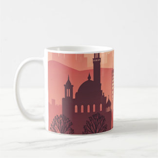 Mug Carte d'anniversaire de la silhouette de la ville