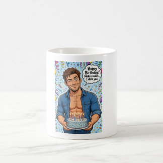 Mug carte d'anniversaire homme musclé sexy