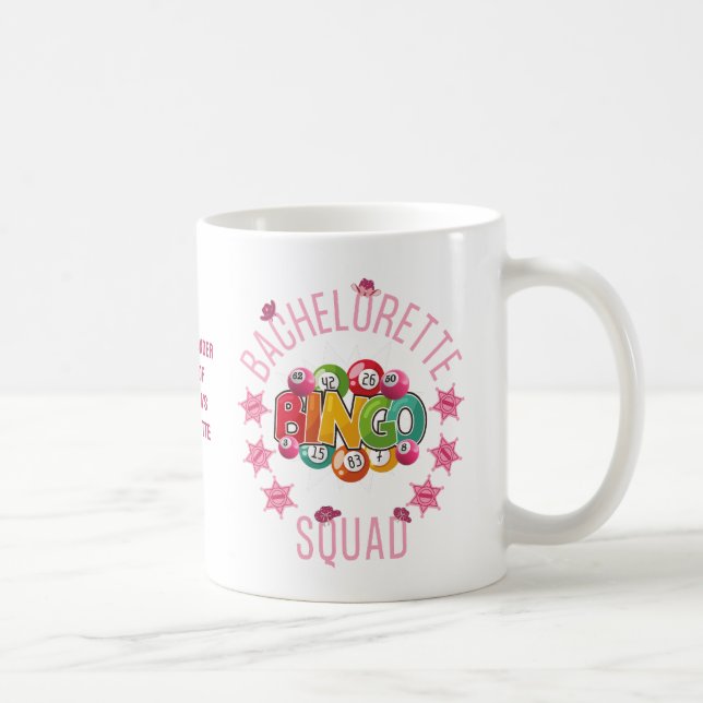MUG CARTE DE BINGO POUR L'ENTERREMENT DE VIE DE JEUNE  (Droite)