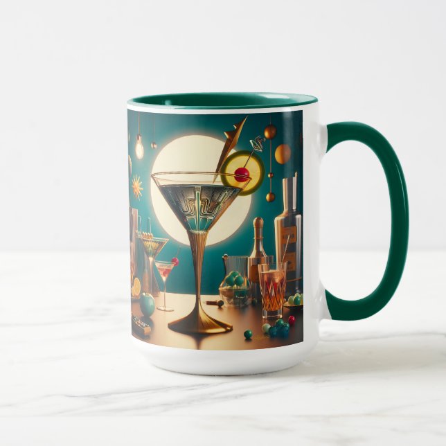 Mug Carte de circuit futuriste atomique Martini (Droite)