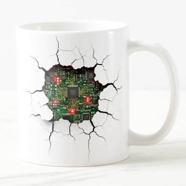Mug Carte de circuit mural fissurée (Créateur téléchargé)