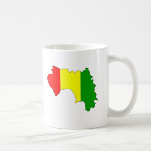Mug Carte de drapeau de Guinée