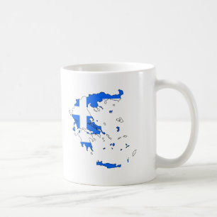 Mug Carte de drapeau de la Grèce