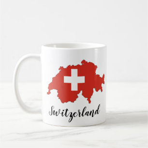 Mug Carte de drapeau de la Suisse