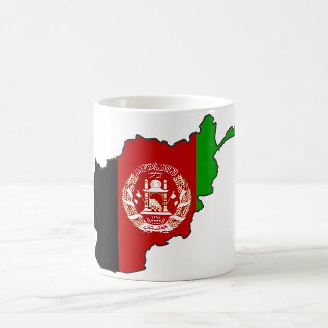 Mug Carte de drapeau de l'Afghanistan (Centre)
