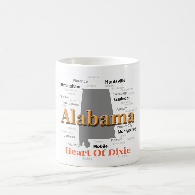 Mug Carte de fierté de l'Alabama (Centre)