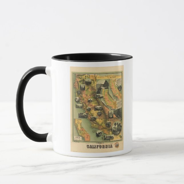 Mug Carte de la Californie (Gauche)