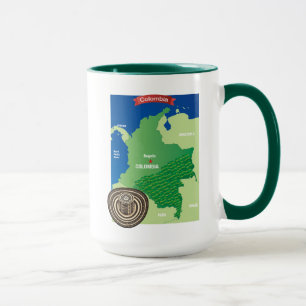 Mug Carte de la Colombie