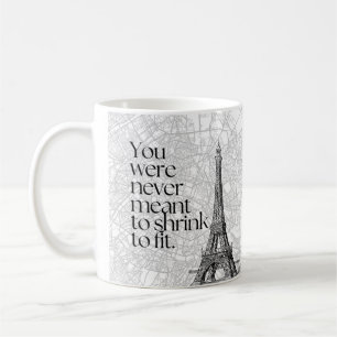 Mug Carte de la rue de Paris et citation de la Tour Ei