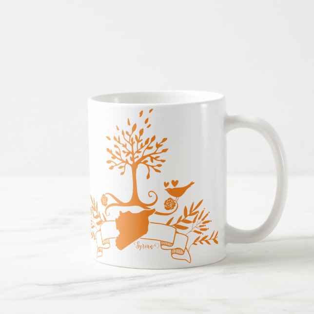 Mug Carte de la Syrie -Style naturel (Droite)