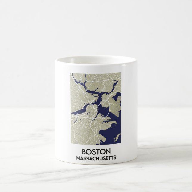 Mug Carte de la ville américaine de Boston (Centre)
