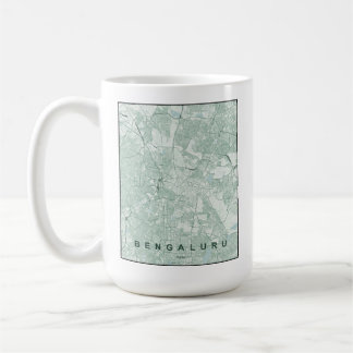 Mug Carte de la ville de Bengaluru en Inde, design min