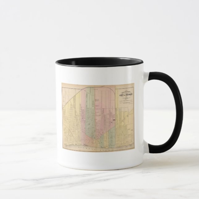 Mug Carte de la ville de Détroit (Droite)