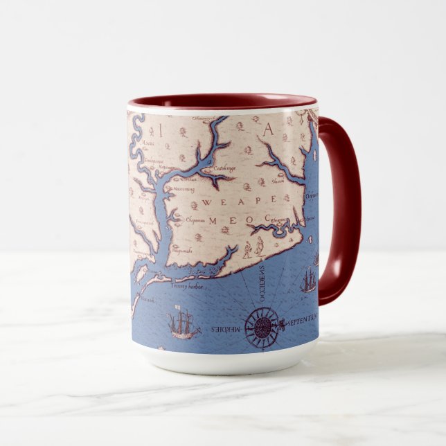 Mug Carte de la Virginie (Devant droit)