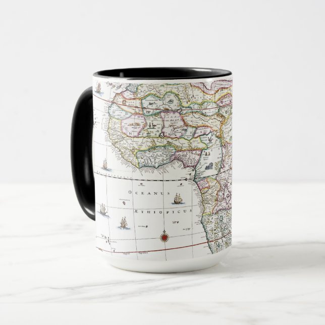 Mug Carte de l'Afrique | 1696 (Devant gauche)