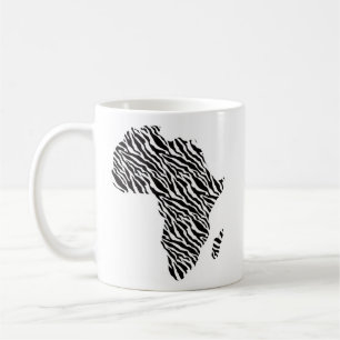 Mug Carte de l'Afrique Fierté africaine Zèbre modèle