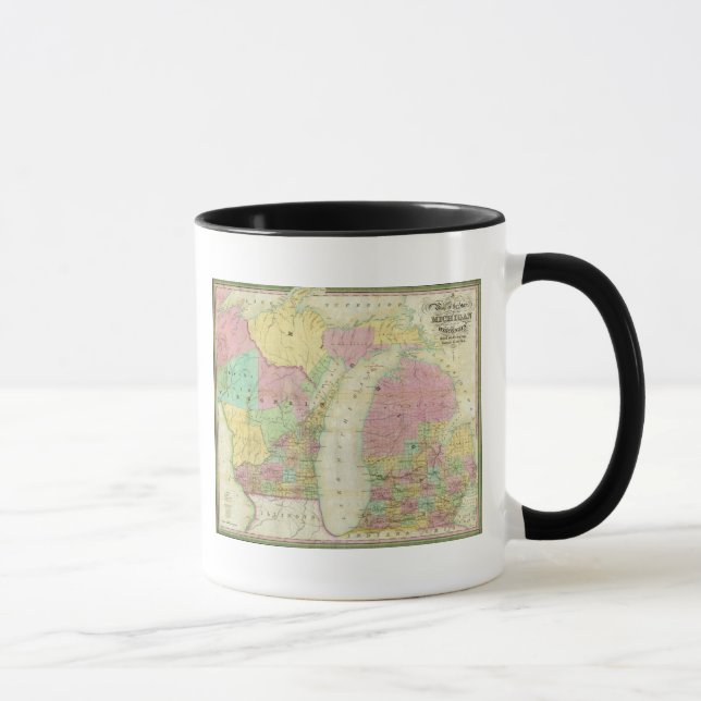 Mug Carte de l'État du Michigan (Droite)