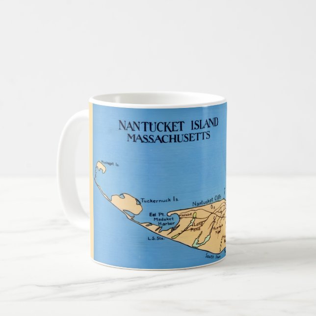 Mug Carte de l'île de Nantucket  (Devant gauche)