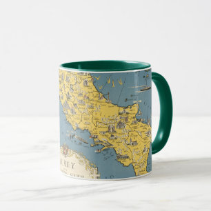 Mug Carte de l'Italie avec la ville du Vatican