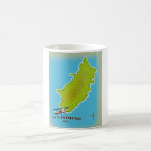 Mug Carte de l'Italie Elba poster voyage