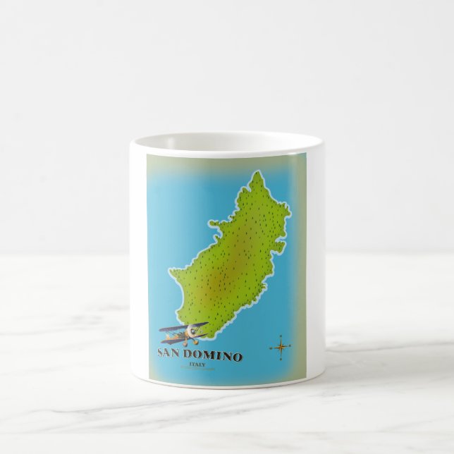 Mug Carte de l'Italie Elba poster voyage (Centre)