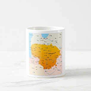 Mug Carte De Lituanie
