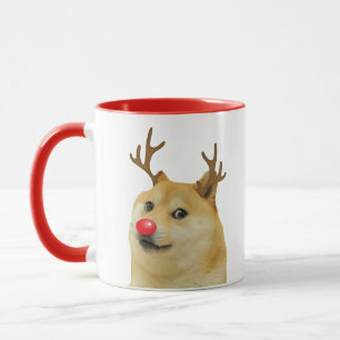 Mug Carte de Noël de chien de meme Dogright Doggo roug