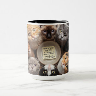 Mug Carte de Noël drôle de recherche de chat
