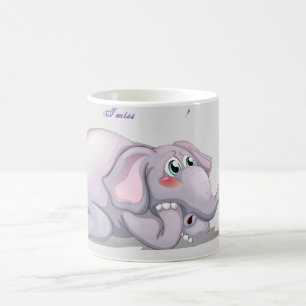 Mug Carte de remerciements pliée "Vous me manquez"