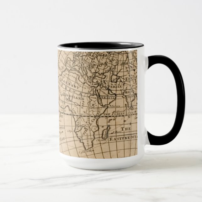 Mug Carte de Robinson Crusoe du monde (Droite)