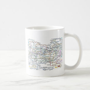 Mug Carte de souterrain de Séoul