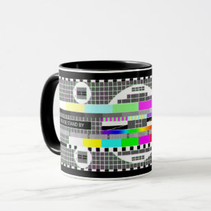 Mug Carte de test de télévision "Veuillez patienter"
