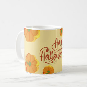 Mug Carte de voeux encadrée Happy Halloween typographi