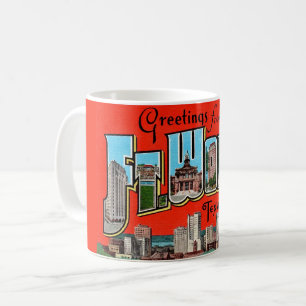 Mug Carte de vœux vintage Fort Worth 