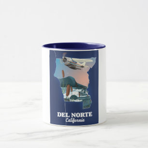 Mug Carte de voyage de Del Norte California