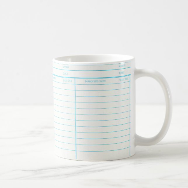 Mug Carte d'échéance du livre de bibliothèque (Droite)