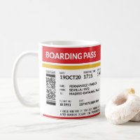 Carte d'embarquement - Rouge