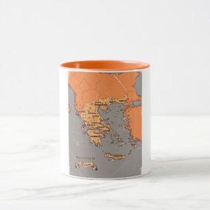 Mug Carte des anciens comtés de Grèce