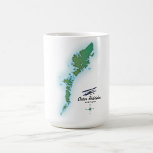 Mug Carte des Hébrides extérieures Écosse