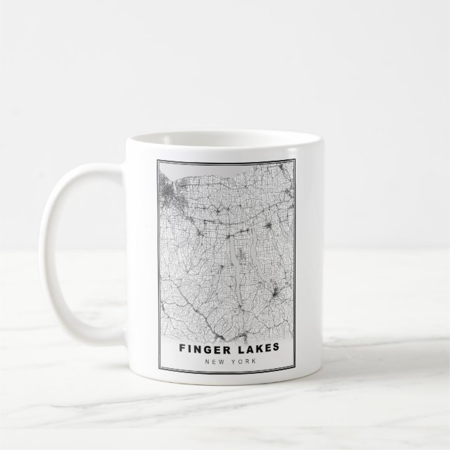 Mug Carte des lacs du doigt (Gauche)