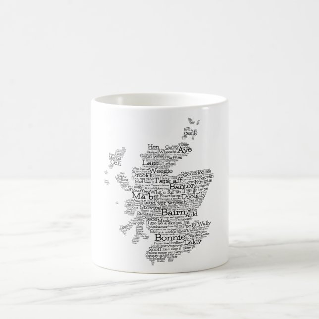 Mug Carte des mots écossais Slang (Centre)