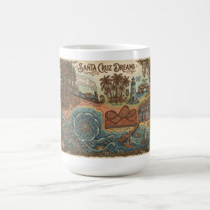 Mug Carte des rêves de Santa Cruz Californie – Côte vi
