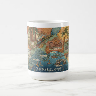 Mug Carte des rêves de Santa Cruz Californie – Côte vi