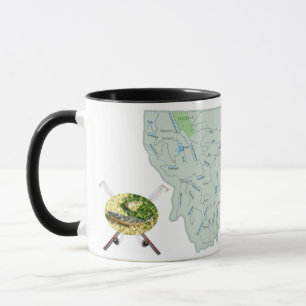 Mug Carte des rivières de pêche du Montana